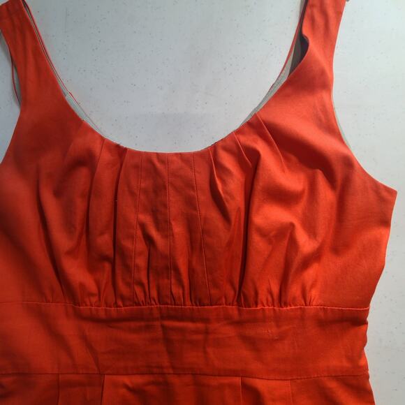 J.Crew Burnt Orange Shift Dress Sleeveless Knee Length Minimalist Size 2 2716 - Picture 6 of 8